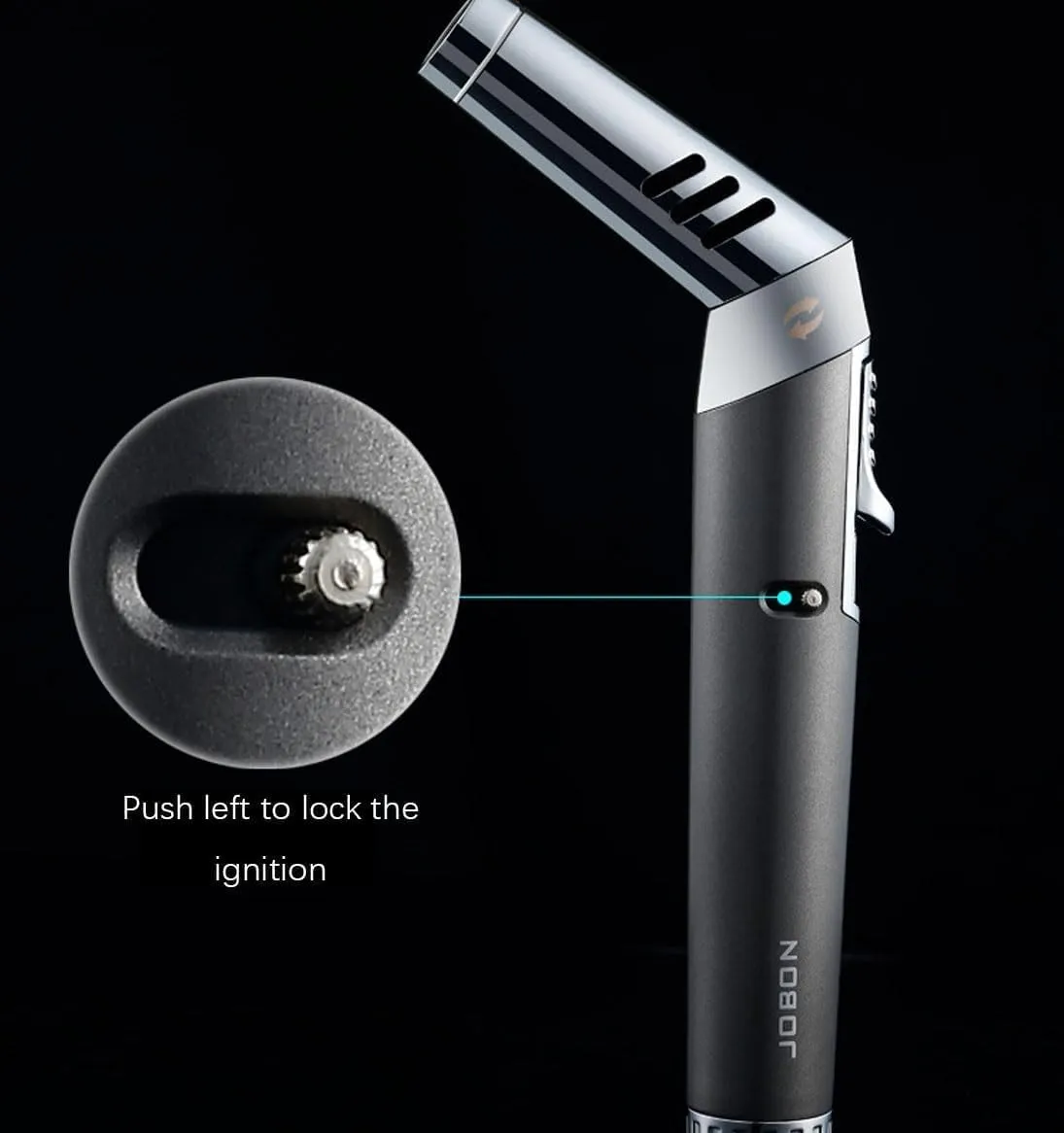 Rechargeable Butane Torch Lighter with Adjustable Lockable Bendable Nozzle - Jet Flame, Refillable with Gas Window (Gas Not Included)(#5)
