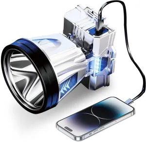 Rechargeable Headlamp, Motion Sensor LED Headlamp, High Power Headlight Torch Flashlight with 3 Light Modes, Waterproof Head Light Flashlight for Hiking, Running, Repairing, Fishing, Cycling