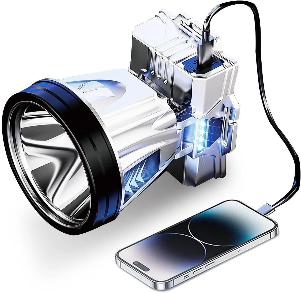 Rechargeable Headlamp, Motion Sensor LED Headlamp, High Power Headlight Torch Flashlight with 3 Light Modes, Waterproof Head Light Flashlight for Hiking, Running, Repairing, Fishing, Cycling