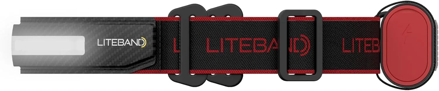 Rechargeable LED Headlamp - Liteband PRO 1400 Lumens Super Bright Head Lamp, Battery Powered Tactical Headlamps, Camping, Running, Hard Hat Light, Best Rated Hands Free Forehead Flashlight, Carbon