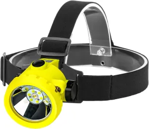 Rechargeable LED Mining Headlamp for Hard Hat Helmet, Explosion-Proof Waterproof Miner Headlight with Clip, Coal Mining Flashlight for Hunting, Fishing, Camping, Construction, Caving, Repair