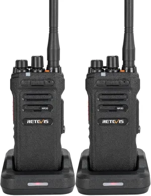 Retevis NR30 Long Range 2 Way Radio,Professional GMRS IP67 Waterproof Walkie Talkies for Adult,2800mAh, Noise Cancelling,Group Call,Heavy Duty Two Way Radios for Survival Mountain Hunting(2 Pack)