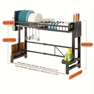 Retractable Kitchen Dish Storage Rack
