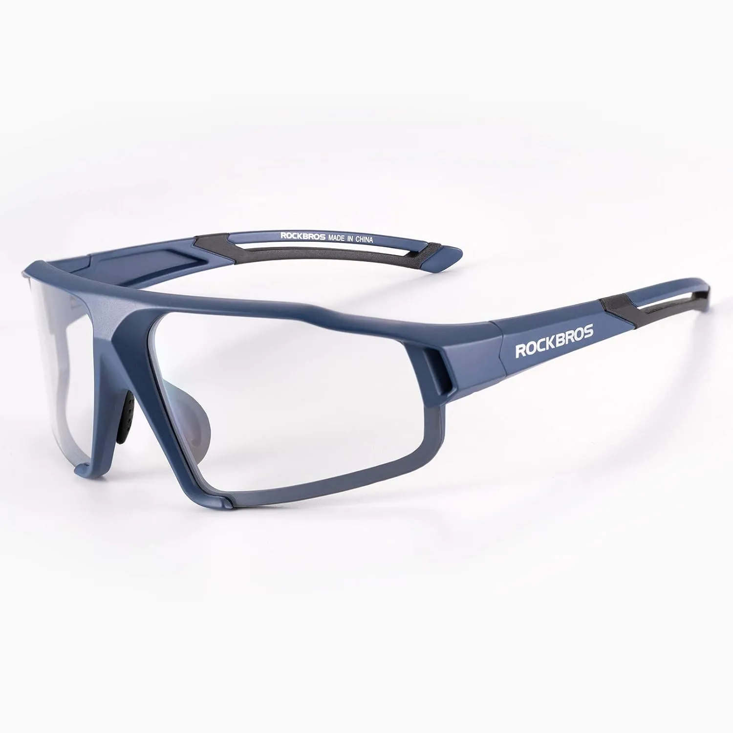 ROCKBROS Photochromic Cycling Glasses for Men - Clear Safety Glasses for Road Mountain Bike Bicycle