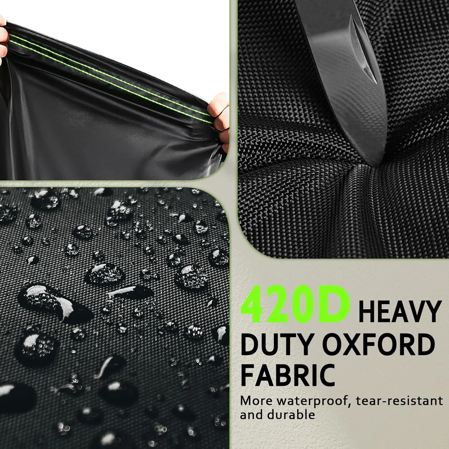 ROCKTAKIN Heavy Duty Grill Cover 65 Inch, BBQ Gas Grill Cover for Outdoor, Waterproof UV & Fade Resistant Windproof Barbecue Cover with Air Vents for Weber Char-Broil Nexgrill and More