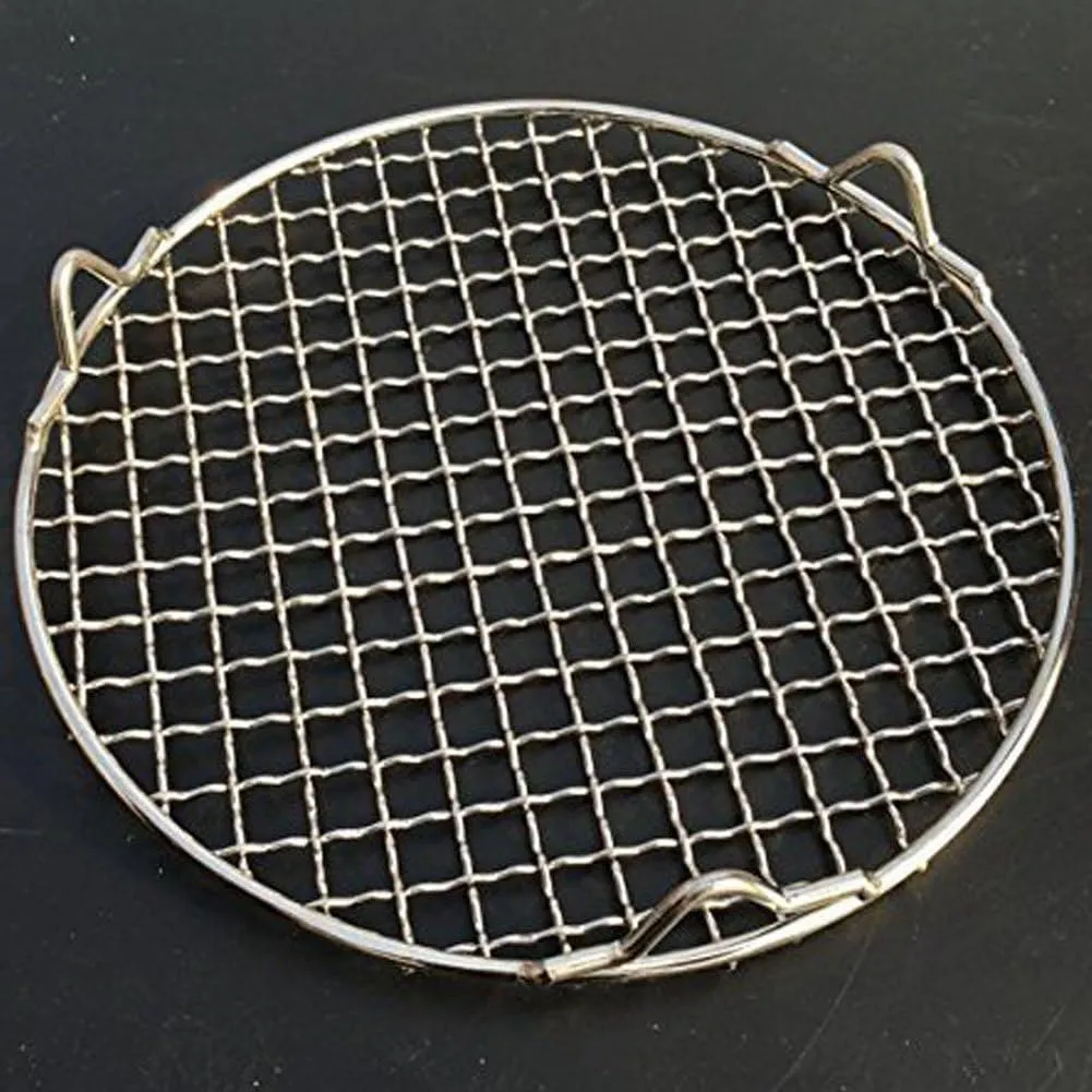 Round Cooling Rack Stainless Steel Cross Wire Barbecue Grill Net Racks with 3 Legs for Cooking Baking Steaming (13.7 inches)