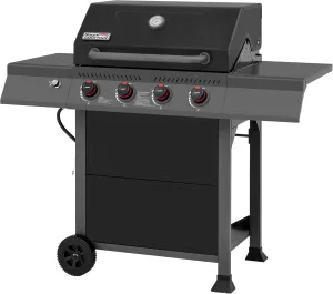 Royal Gourmet GA4401T 4 Burner Propane Gas Grill with Porcelain-enameled Cast Iron Grates, Outdoor BBQ Grill with Warming Rack for Outdoor Cooking and Backyard Barbecues, Black and Gray