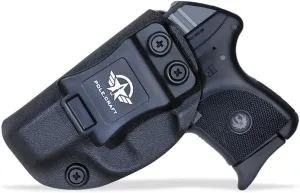 Ruger LCP 380 Holster,IWB Kydex Holster Fit: LCP 380 Auto⎜Inside Waistband Carry - Adj. Cant Retention⎜Cover Mag-Button⎜No Wear⎜No Jitter