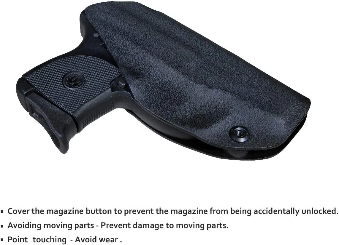 Ruger LCP 380 Holster,IWB Kydex Holster Fit: LCP 380 Auto⎜Inside Waistband Carry - Adj. Cant Retention⎜Cover Mag-Button⎜No Wear⎜No Jitter