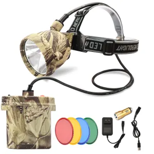 Rynx | Dumpman Camo Coon Rechargeable LED Headlamp - 6 Lighting Modes and 4 Powerful LEDs