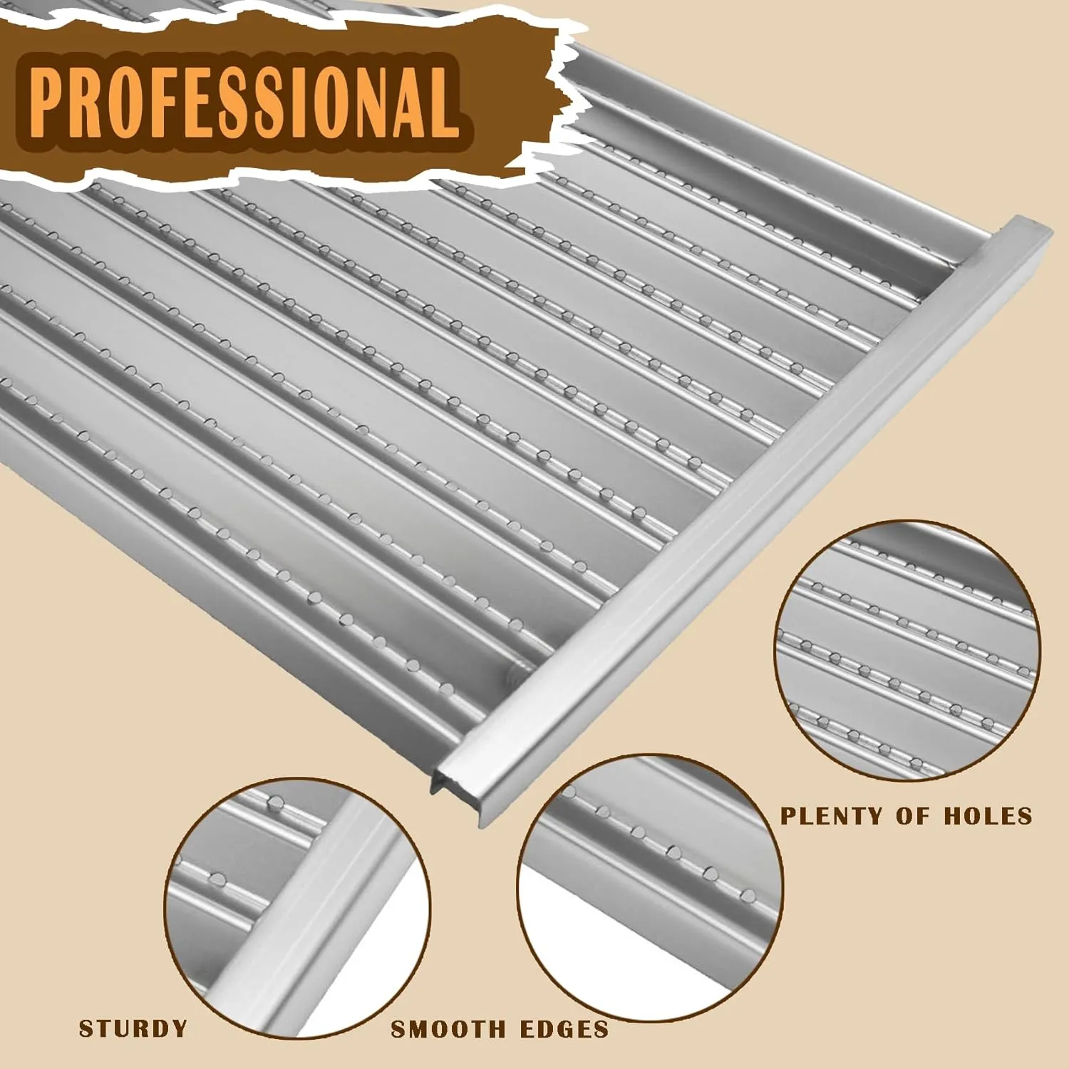 SafBbcue 3 Pack Stainless Steel G533-2200-W1 True Infrared Grill Emitter Plates for Charbroil 463242715 463242716 463276016 466242715 466242815 463257520 17 Inch Replacement Grill Emitter Grates Parts