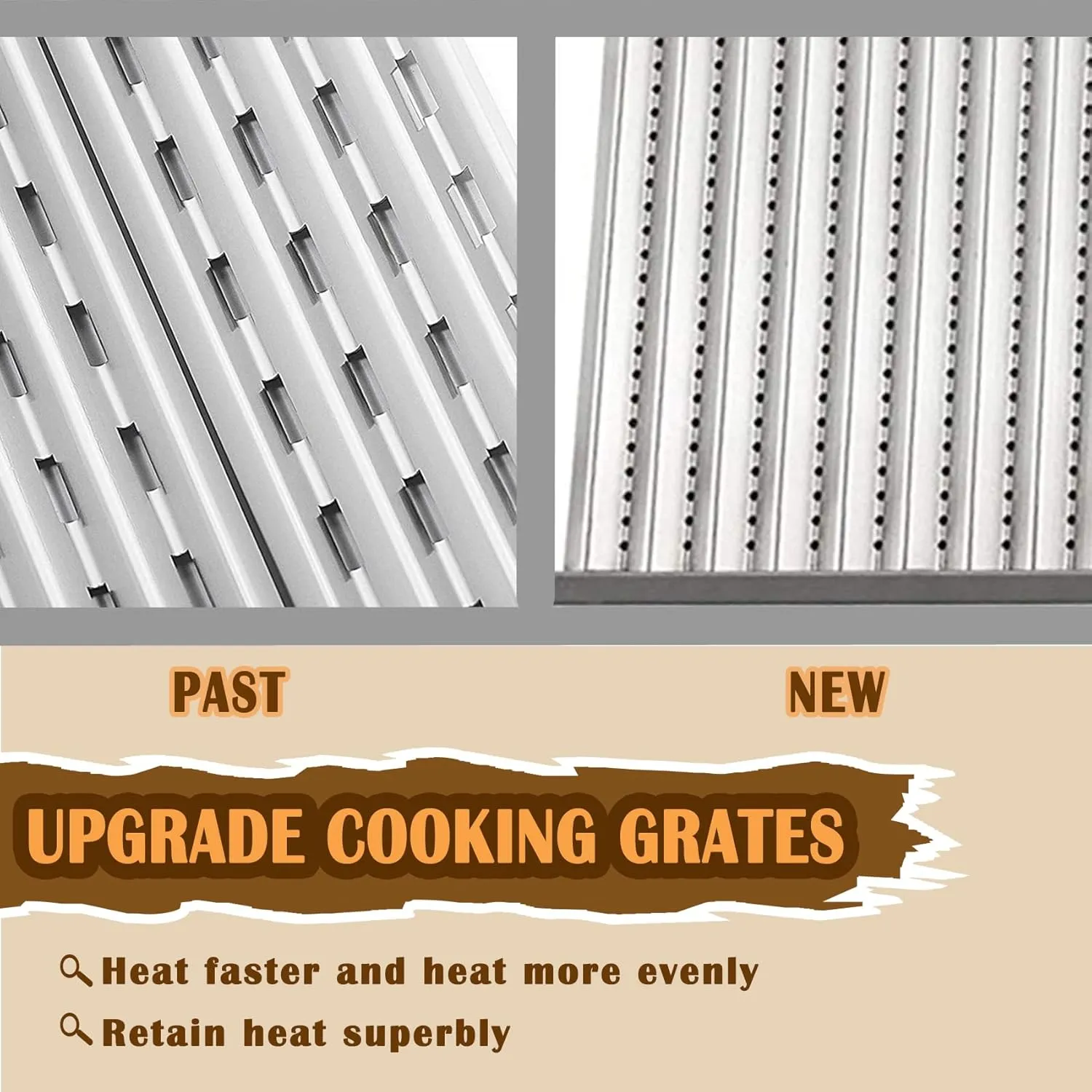 SafBbcue 3 Pack Stainless Steel G533-2200-W1 True Infrared Grill Emitter Plates for Charbroil 463242715 463242716 463276016 466242715 466242815 463257520 17 Inch Replacement Grill Emitter Grates Parts