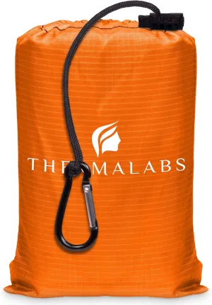 Sandless Beach Mat, Ground Blanket for The Park, Folds to Pocket Size: Take It Anywhere! Anti-Sand Waterproof Parachute Sheet for Concerts, Picnics and Festivals. Ultra Lightweight Tarp, Orange