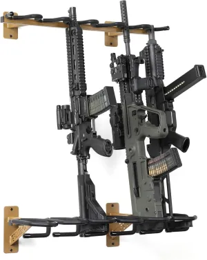 Savior Equipment Wall-Mount Rifle Rack Tactical Shotgun Carbine Firearm Free-Standing Gun Display Indoor Storage Rack - Heavy Duty Steel, 6-Slot Holds up to 150 Lbs