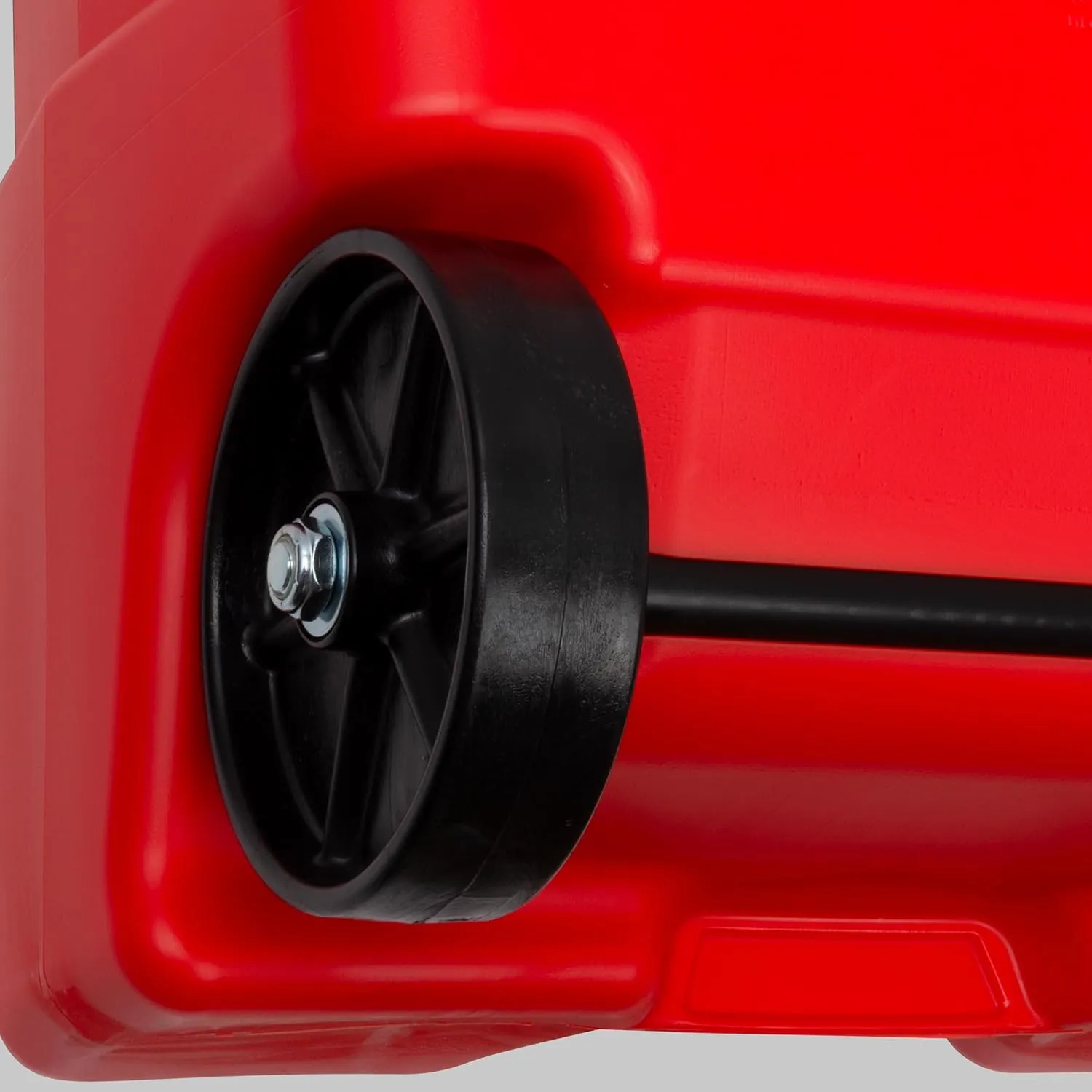 Scepter Duramax Flo ’N Go 14 Gallon (53 Liter) Fueling Station, Portable Gas Caddy and Fuel Transfer Pump with 10-Foot Hose for Lawn Mower, Farm, Marine, Commercial, and Home Use, Gasoline Only, Red
