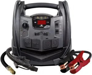 Schumacher Electric Jump Starter and Portable Power Station, SJ1332, 6-in-1, 1200 Peak Amps, 12 Volts, 150-PSI Air Compressor, 200 Continuous Watt Power Inverter, 5 Outlets - DC, AC and USB
