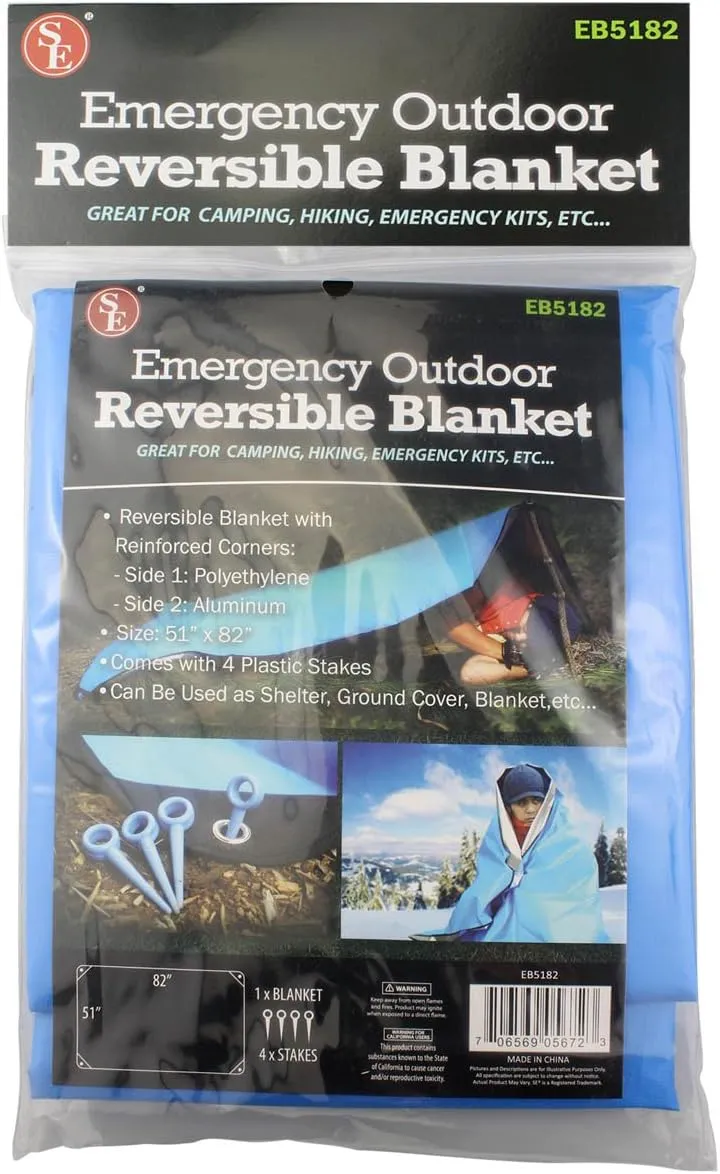 SE Emergency Outdoor Double-Sided Blanket Reversable