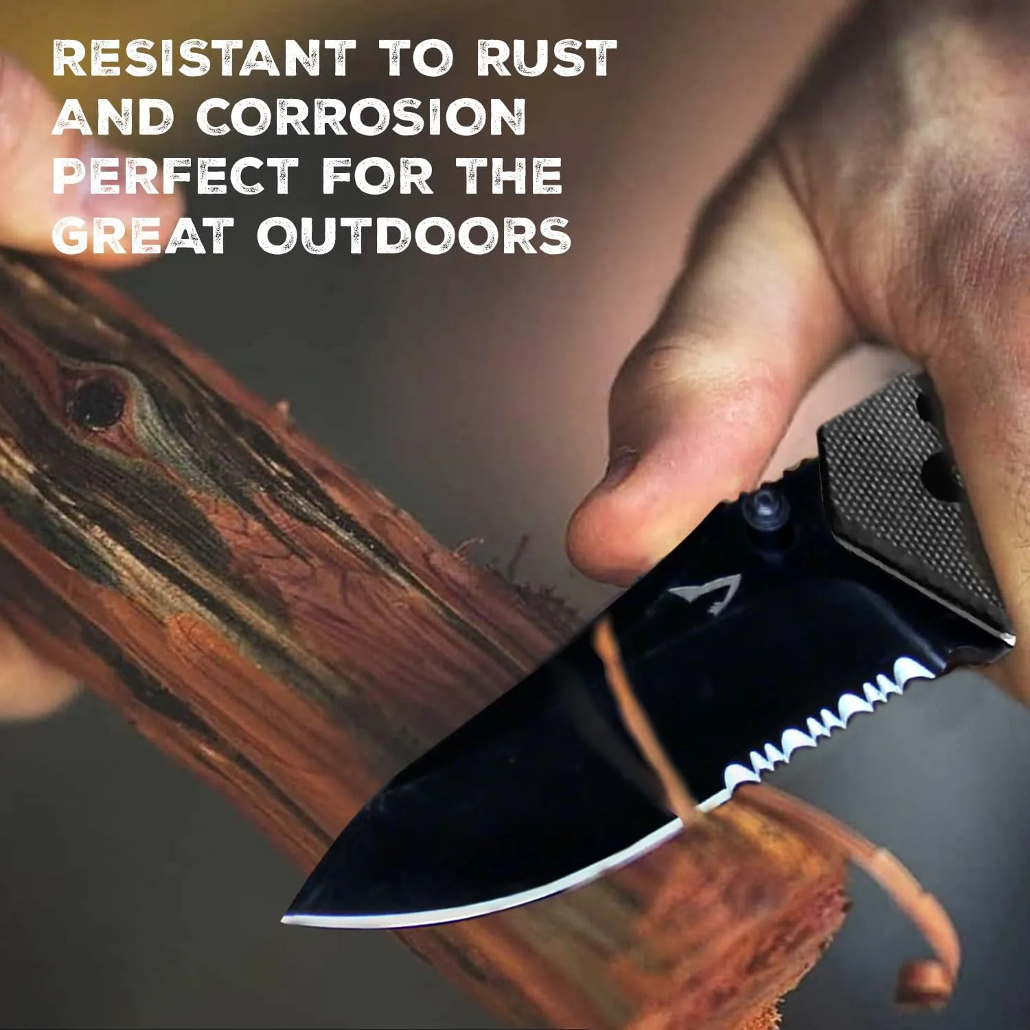Serrated Pocket Knife, 3" Sharp D2 Blade, Big Pocket Knife, 7.5" Total Length, Textured G10 scale, Crossbar Lock, Reversible Clip, Ball Bearing Pivot, Ideal for Hunting, Camping Pocket Knife, EDC, Serrated D2 Knife