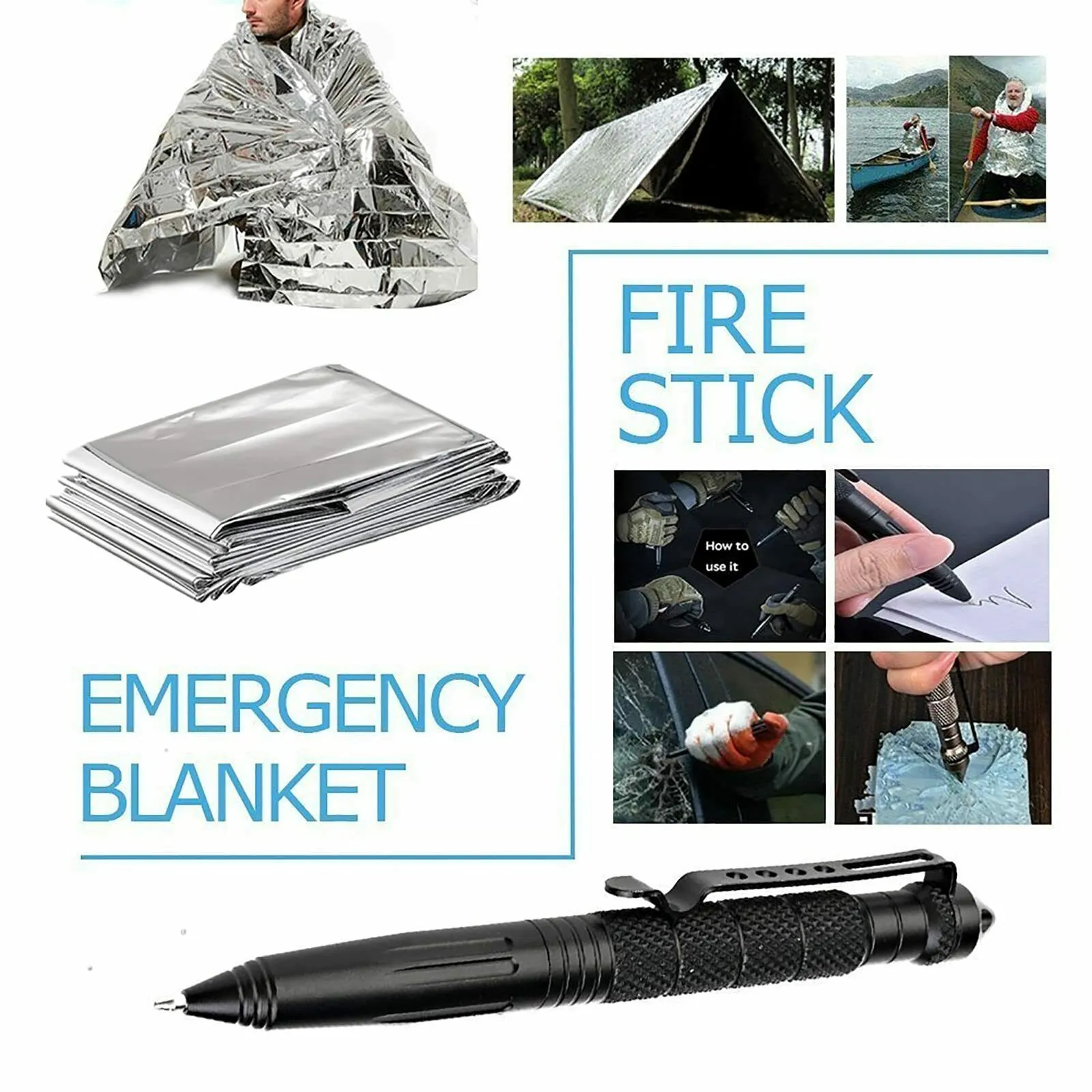 Set Survival Fast-moving sale Camping Hiking Tactical Kit 14-In-1 Easy communication Emergency Gear Box Outdoor Case