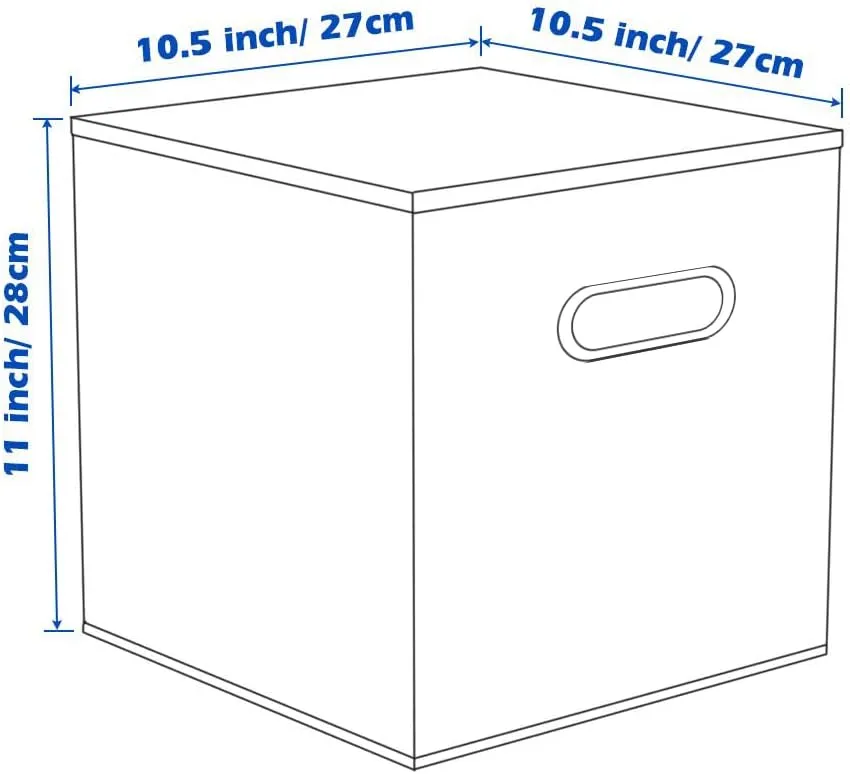 ShellKingdom Storage Bins, Foldable Fabric Storage Cubes And Cloth Storage Organizer Drawer with Metal Handle For Closet And Toys Storage, 11 X 10.5 X 10.5 INCH, 6 Pack (Lavender Light Blue Pink)