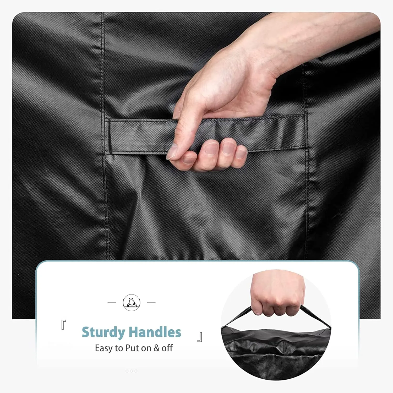 SHINESTAR Square Fire Pit Cover, Fits for 41-44 Inch Gas Fire Table, Waterproof and Windproof, 44 x 44 x 24 Inches, Black