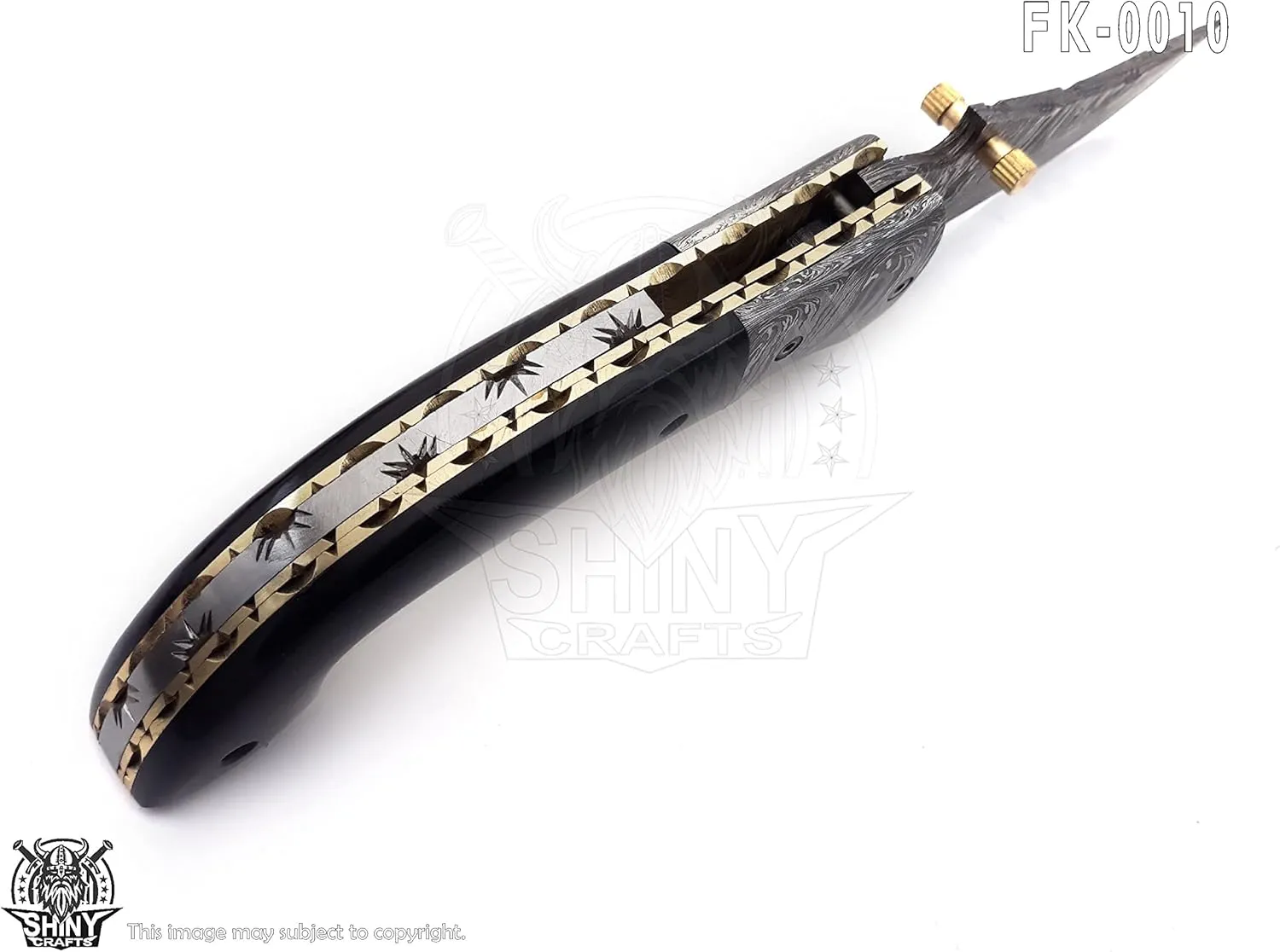 SHINY CRAFTS -Pocket Knives & Folding Knives Folding Knife Cool Pocket Knives-Tactical Pocket Knives Everyday Carry - PlainEdge - Leather Sheath (FK 10)