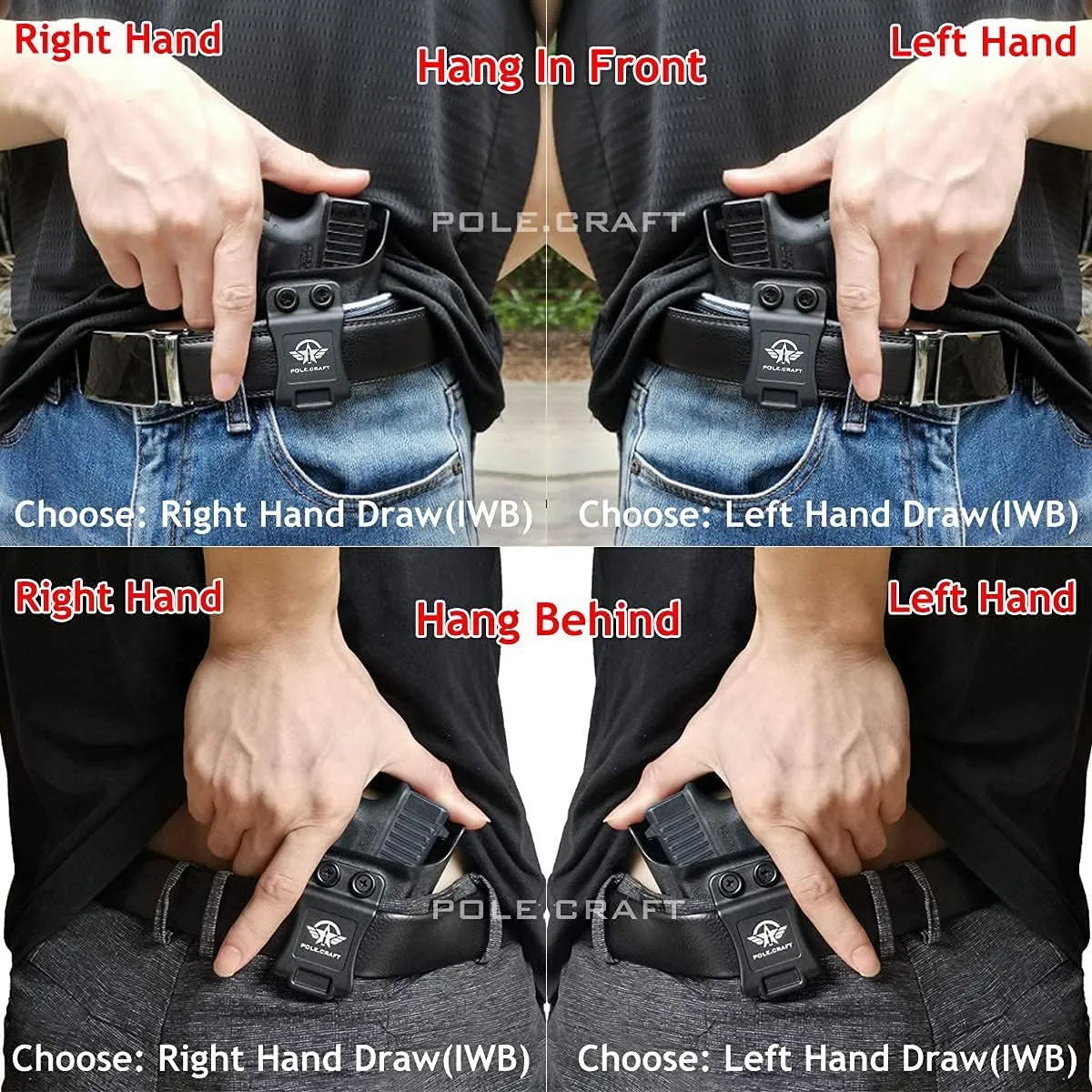 Sig P320 Holster IWB Kydex Holster Custom Fit: Sig Sauer P320 Carry/Compact Medium/Full Size Pistol Case - Inside Waistband Concealed Carry - Adj. Cant Retention - Cover Mag-Button - No Wear, No Jitter