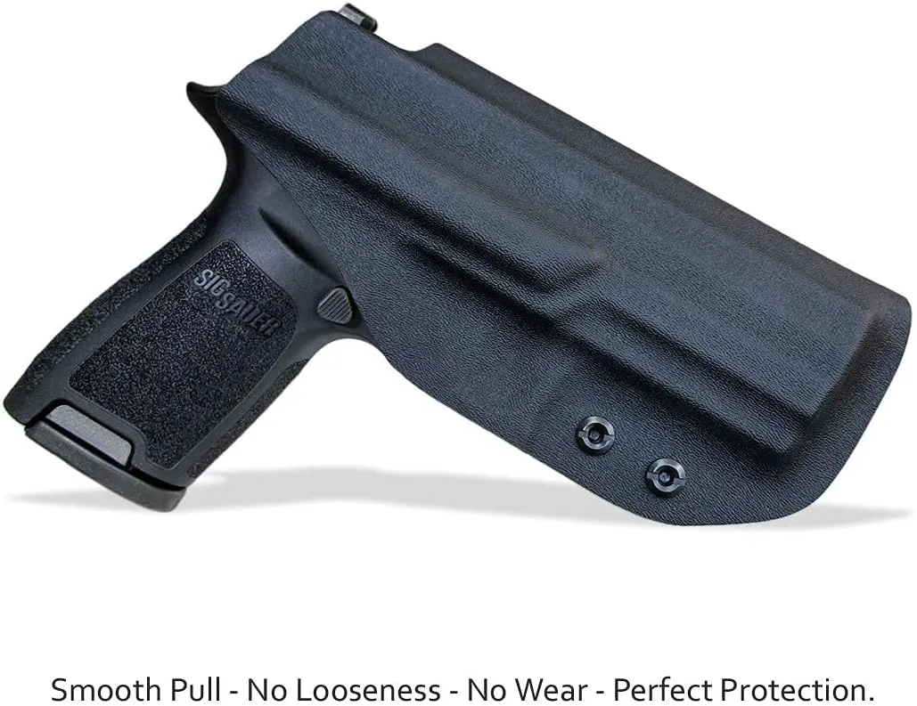 Sig P320 Holster IWB Kydex Holster Custom Fit: Sig Sauer P320 Carry/Compact Medium/Full Size Pistol Case - Inside Waistband Concealed Carry - Adj. Cant Retention - Cover Mag-Button - No Wear, No Jitter