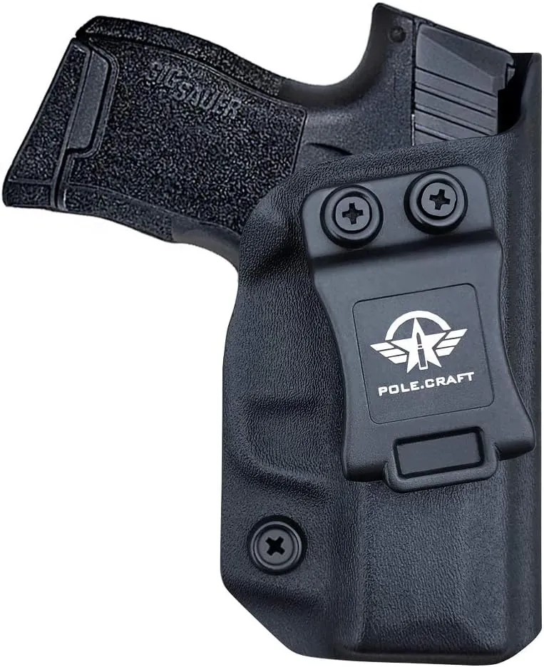 Sig P365 Holster IWB Kydex Custom Fit: Sig Sauer P365 / P365 SAS / P365 X Pistol - Inside Waistband - Adj. Cant Retention - Cover Mag-Button - No Wear - No Jitter