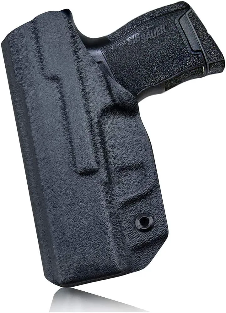 Sig P365 Holster IWB Kydex Custom Fit: Sig Sauer P365 / P365 SAS / P365 X Pistol - Inside Waistband - Adj. Cant Retention - Cover Mag-Button - No Wear - No Jitter