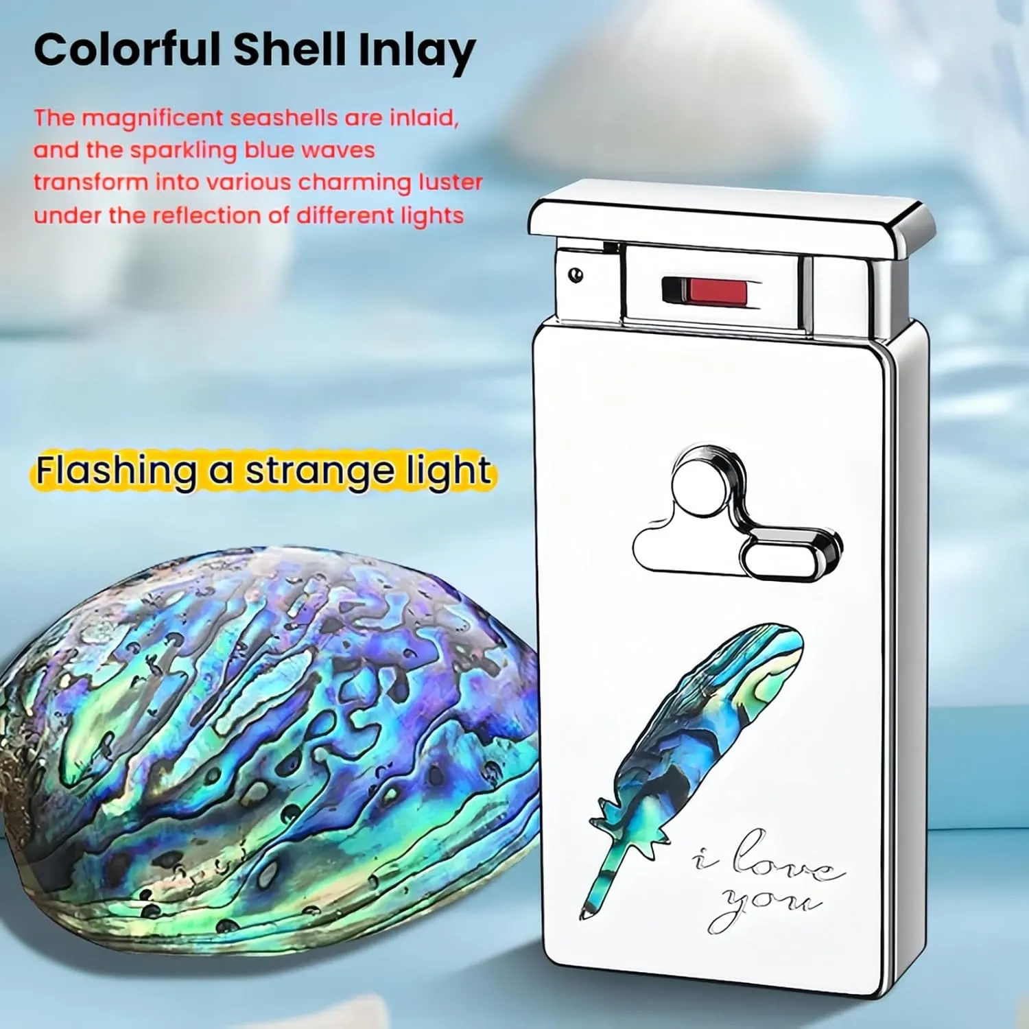Smart Butane Torch Lighter, 5 Ignition Methods, Voice Controlled Dual Flame Lighter with Jet Blue Flame and Open Flame Options, Windproof Refillable Lighters (Without Gas) (Four-Leaf Clover)