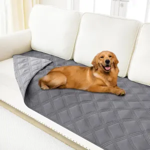 Smiry Waterproof Dog Bed Cover Blanket 30x70, Soft Reversible Pet Blanket, Washable Leakproof Cats Dogs Couch Cover for Sofa, Couch, Furniture, Grey/Light Grey