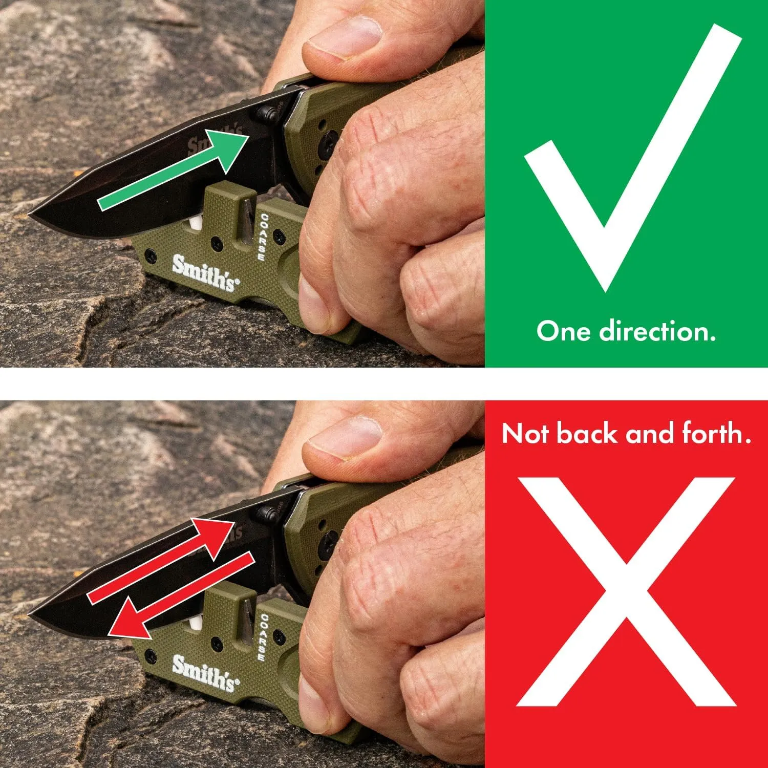 Smith’s Pocket Pal Tactical Knife Sharpener - 2 Stage Sharpener & Diamond Sharpening Rod - Pocket Clip - Outdoor Hunting Knife & Hook Sharpener - Compact & Lightweight