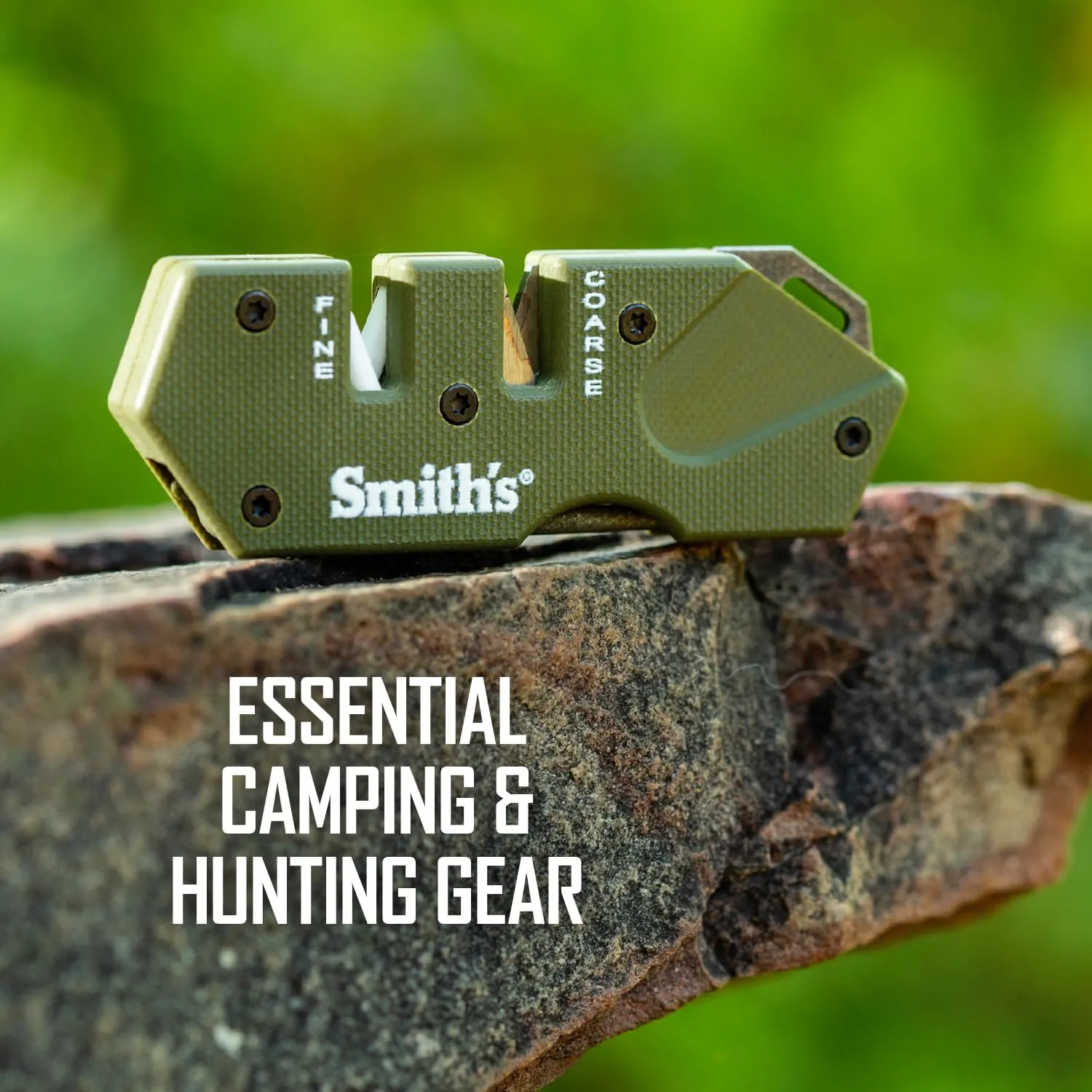 Smith’s Pocket Pal Tactical Knife Sharpener - 2 Stage Sharpener & Diamond Sharpening Rod - Pocket Clip - Outdoor Hunting Knife & Hook Sharpener - Compact & Lightweight