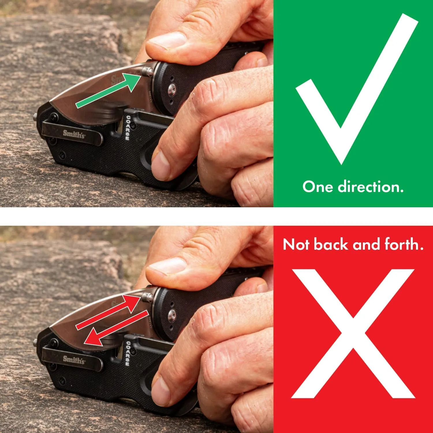 Smith’s Pocket Pal Tactical Knife Sharpener - 2 Stage Sharpener & Diamond Sharpening Rod - Pocket Clip - Outdoor Hunting Knife & Hook Sharpener - Compact & Lightweight