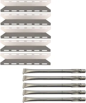 SN2341(5-Pack) SA0361(5-Pack) Heat Plate and Burner Replacement for Charmglow 720-0234,Nexgrill 720-0033, 720-0234, 720-0289