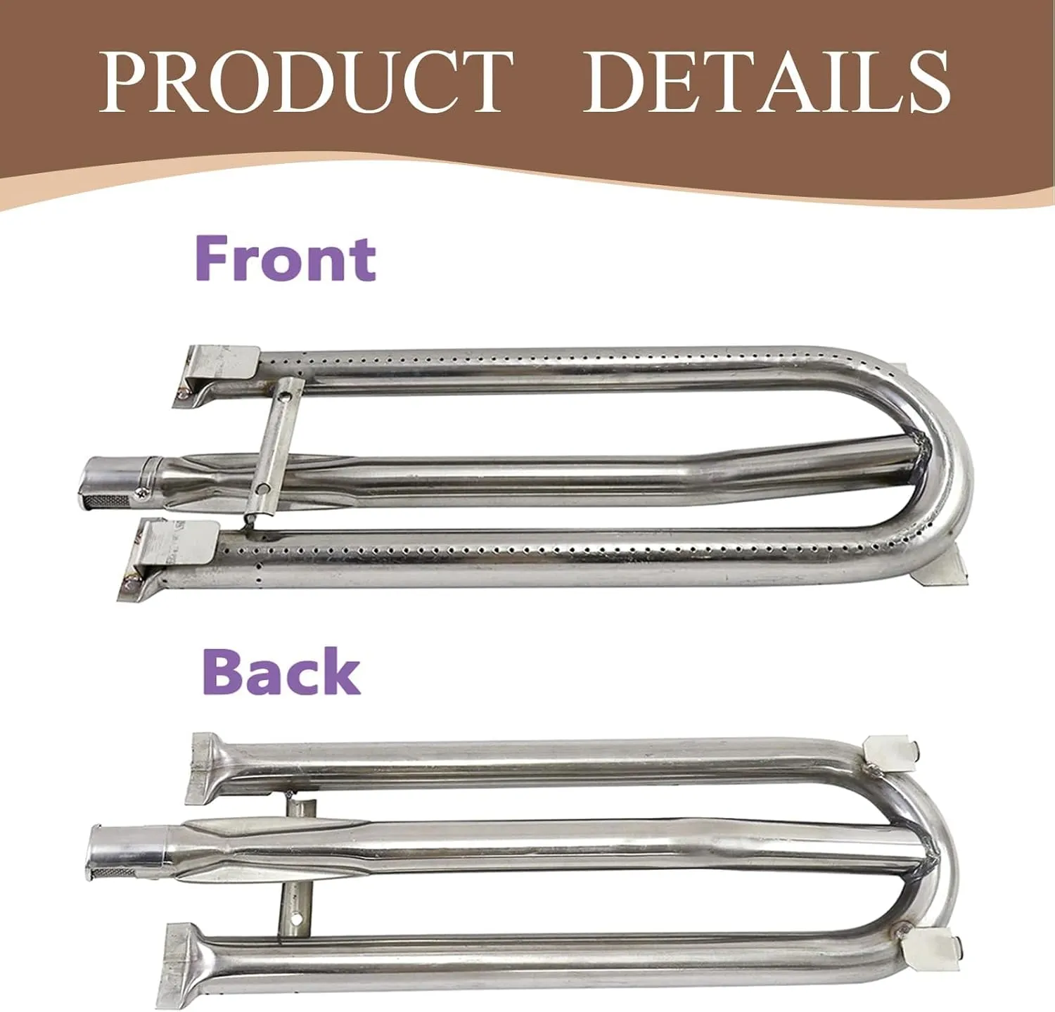 SN291A and SA2171 (2-Pack) 18 5/8" Stainless Steel Cooking Grid and Burner for DCS 27DBQ, 27DBQR, 27DBR, 27DSBQ, 27DSBQR, 27FSBQ, 27FSBQR, 36DBQ, 36DBQAR, 36DBQR.