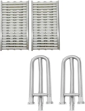 SN291A and SA2171 (2-Pack) 18 5/8" Stainless Steel Cooking Grid and Burner for DCS 27DBQ, 27DBQR, 27DBR, 27DSBQ, 27DSBQR, 27FSBQ, 27FSBQR, 36DBQ, 36DBQAR, 36DBQR.