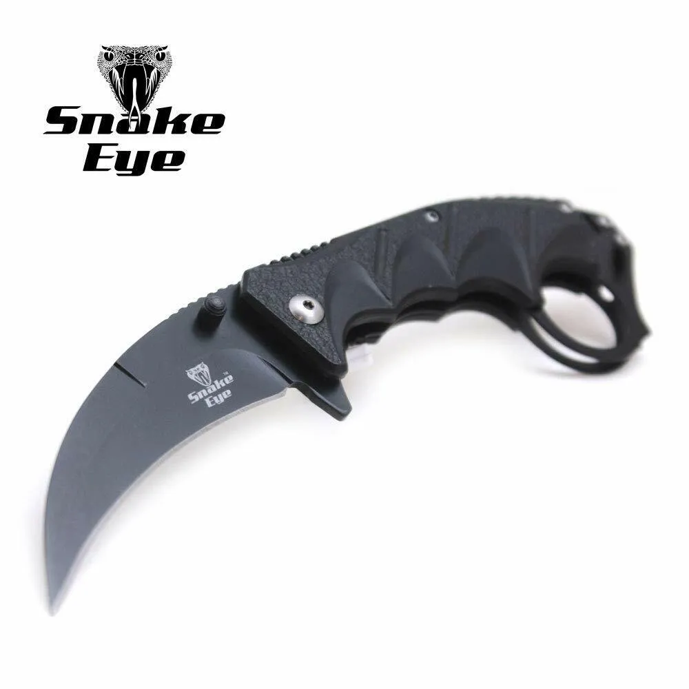 Snake Eye Tactical Every Day Carry Karambit Designed Folding Knife