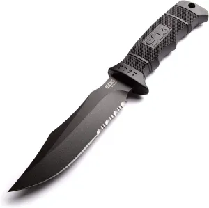SOG Fixed Blade Knives with Sheath - SEAL Pup Tactical Knife, Survival Knife and Hunting Knife w/ 4.75 Inch Blade and Knife Sheath