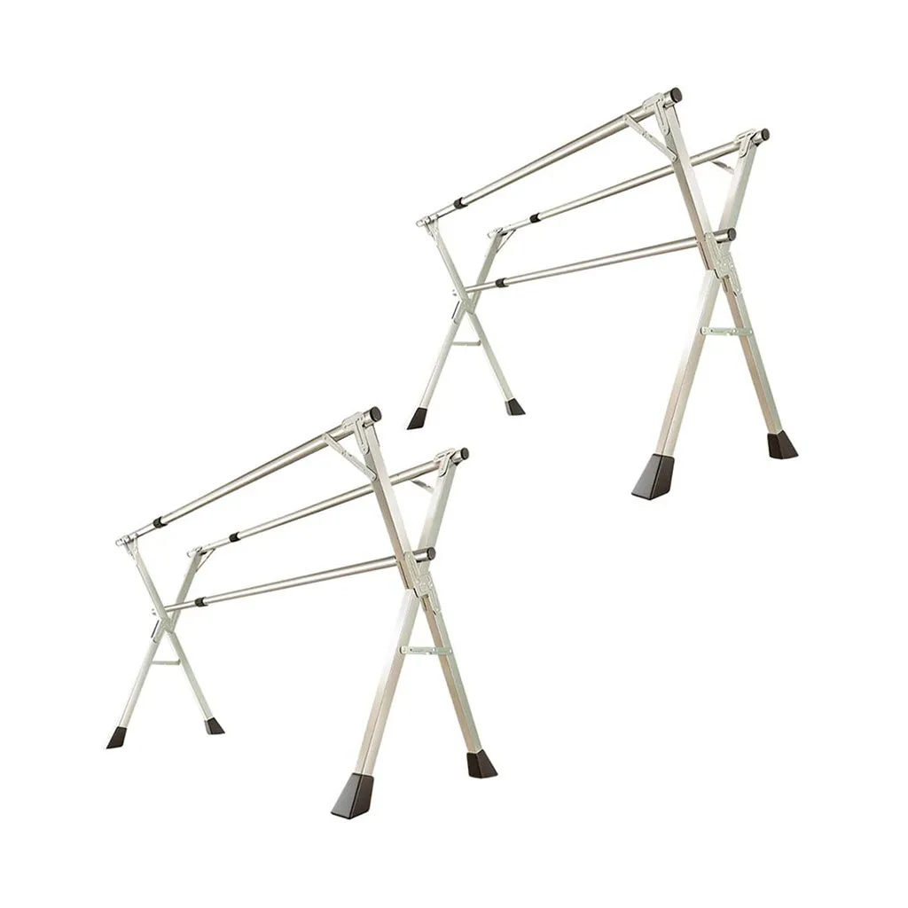 SOGA 2.0m Portable Standing Clothes Drying Rack 3 Poles