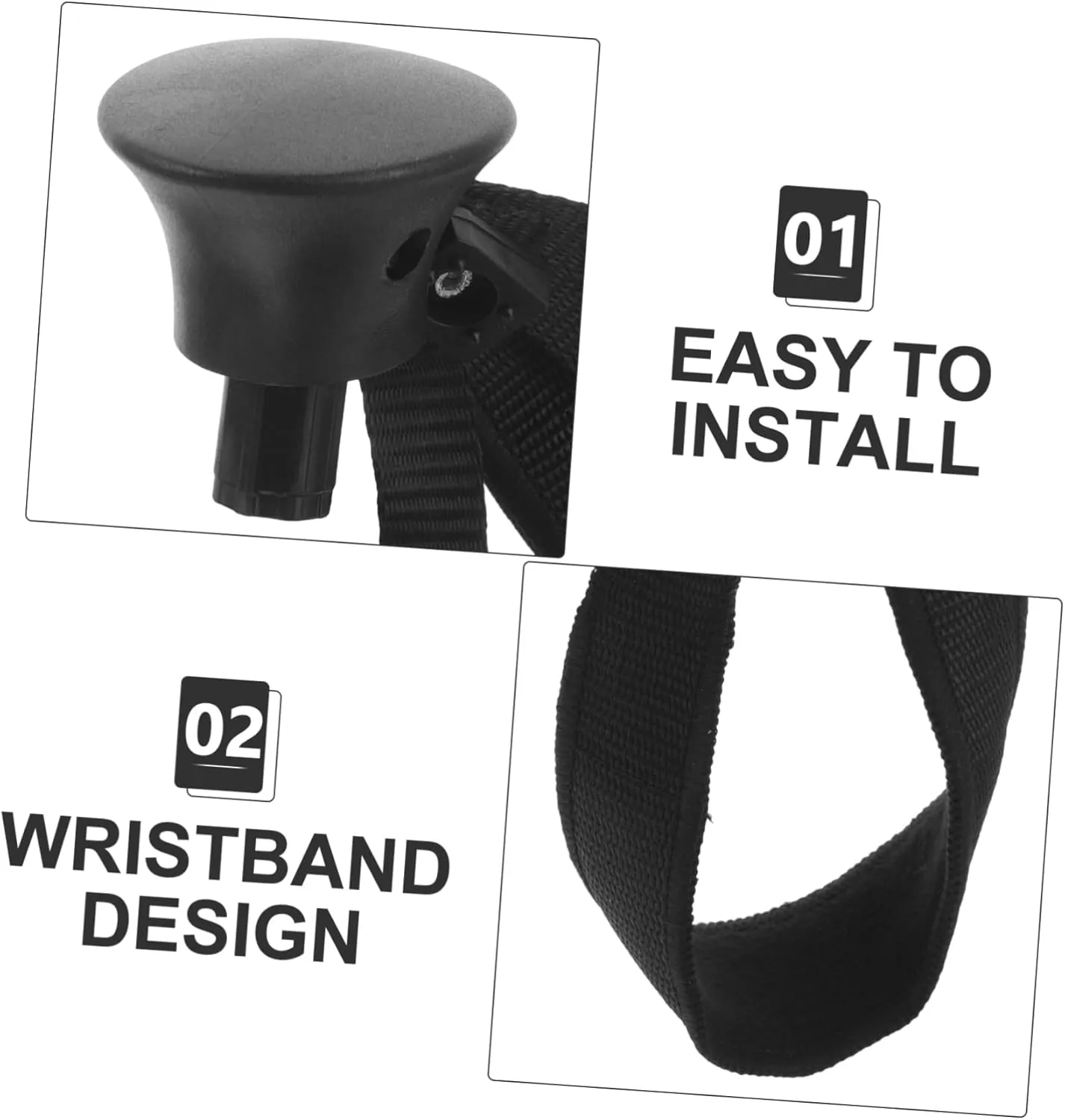 Sosoport Trekking Poles Wrist Bands Walking Stick Pole Binding Band for Outdoor Sports Ski Stick Protective Tie