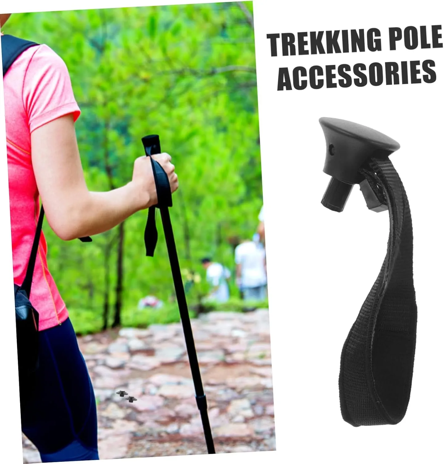 Sosoport Trekking Poles Wrist Bands Walking Stick Pole Binding Band for Outdoor Sports Ski Stick Protective Tie