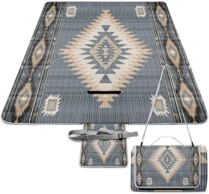 Southwestern Native American Aztec Navajo Indian Waterproof Outdoor Picnic Blanket Sandproof Beach Mat for Camping Hiking Grass Travelling