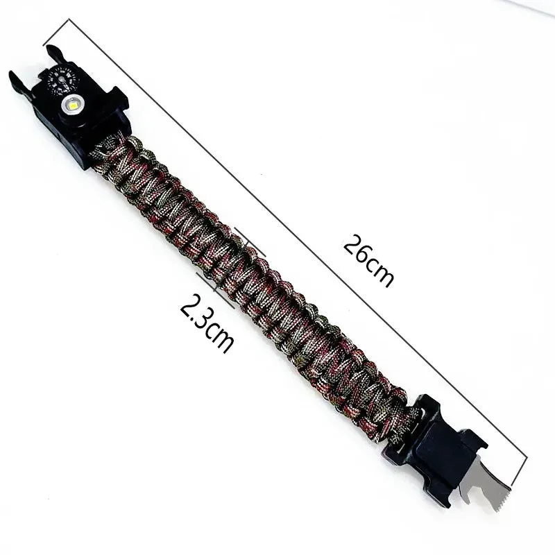 SPORTFANS Waterproof LED Paracord Bracelet – Emergency Survival Cord for Outdoor Adventures