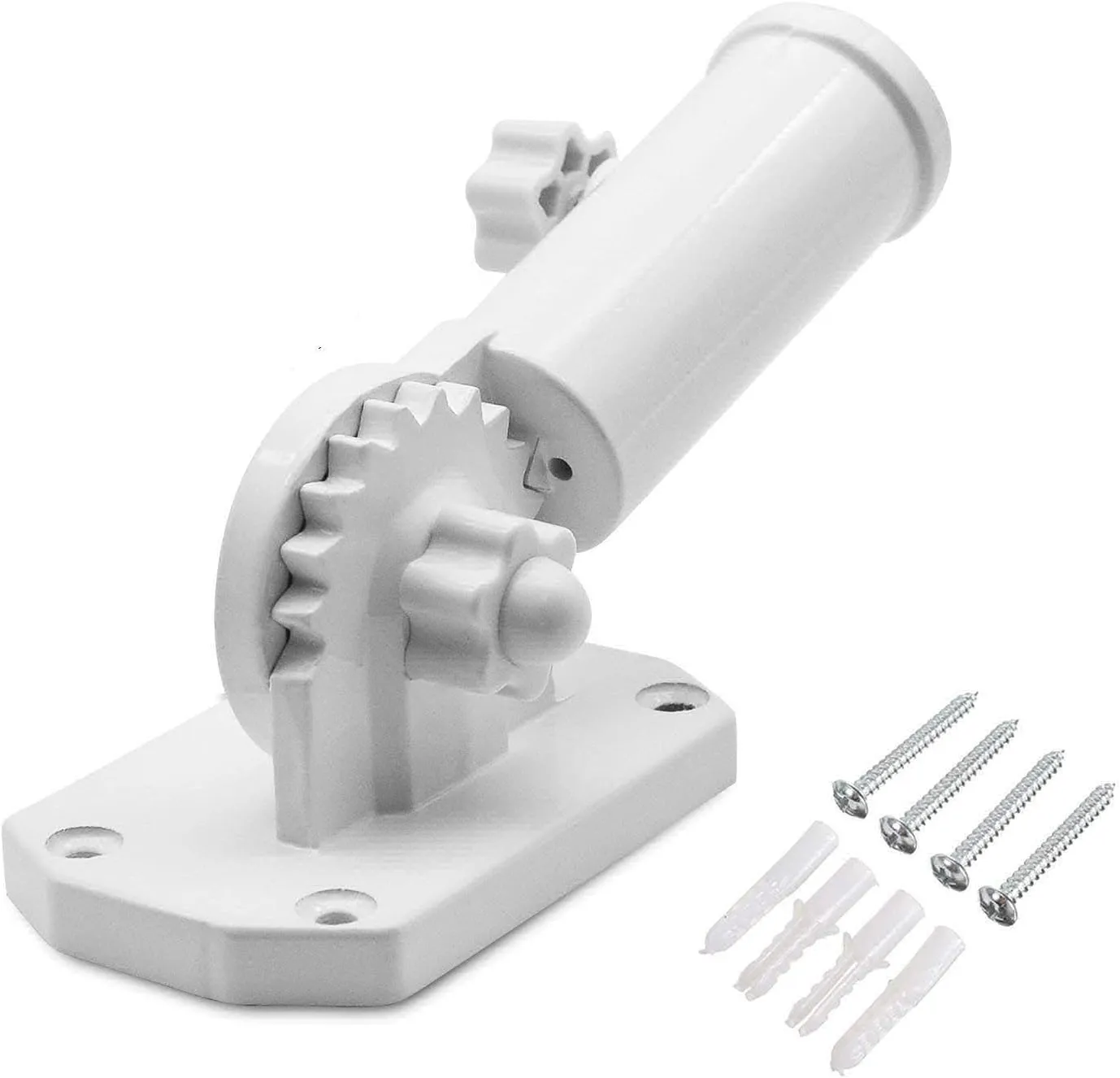 Sports Flags Pennants Company Flag Pole Bracket Adjustable Aluminum White Flagpole Holder