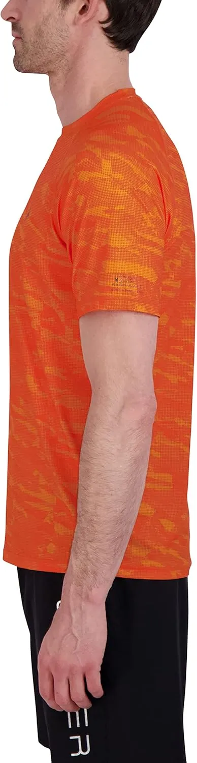 Spyder Men's Short Sleeve Rashguard – UPF , Quick-Dry, Swim Shirt, Surfing, Hiking, Workout