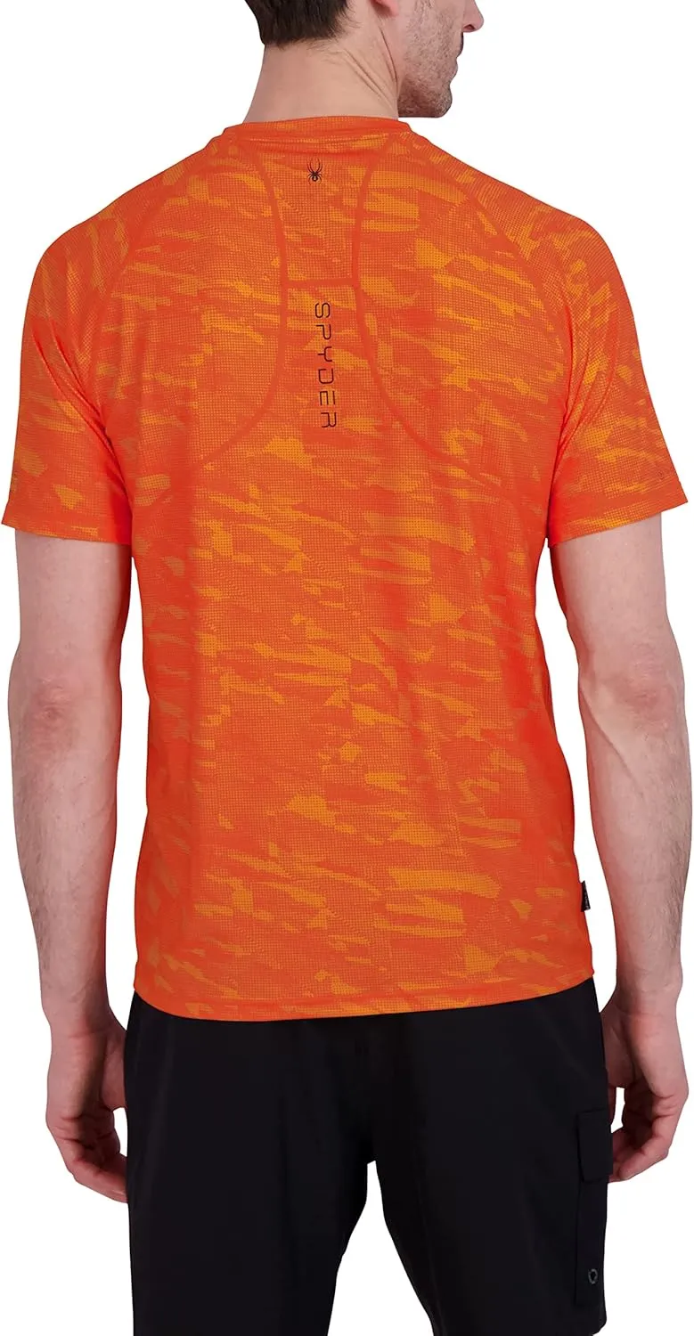 Spyder Men's Short Sleeve Rashguard – UPF , Quick-Dry, Swim Shirt, Surfing, Hiking, Workout