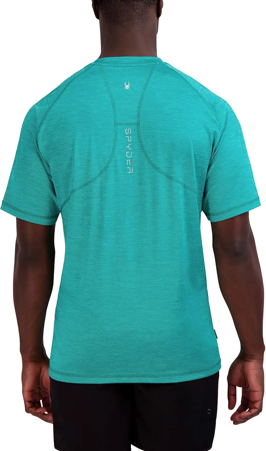 Spyder Men's Short Sleeve Rashguard – UPF , Quick-Dry, Swim Shirt, Surfing, Hiking, Workout