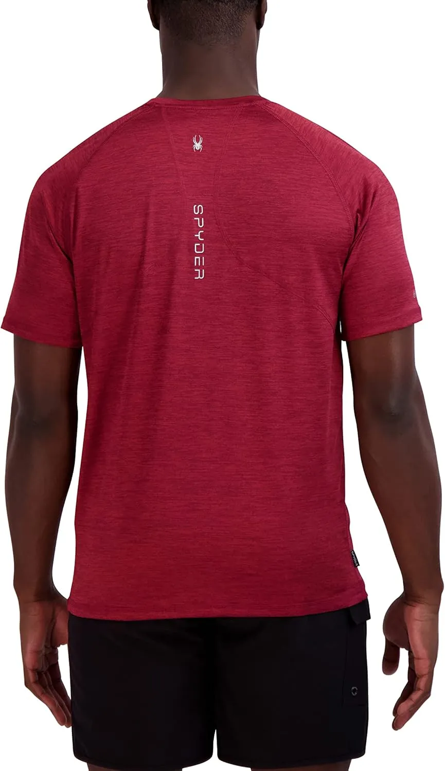 Spyder Men's Short Sleeve Rashguard – UPF , Quick-Dry, Swim Shirt, Surfing, Hiking, Workout